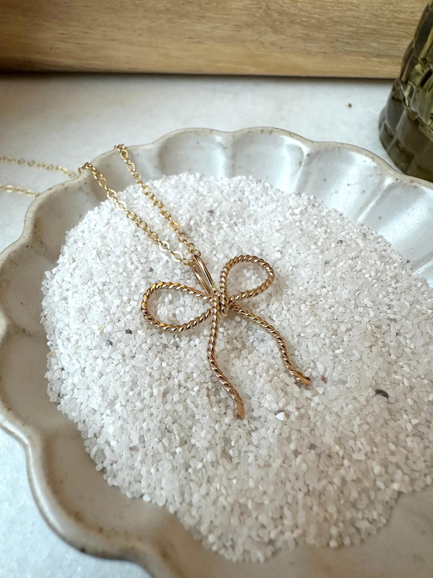 Simply Tied Bow Necklace