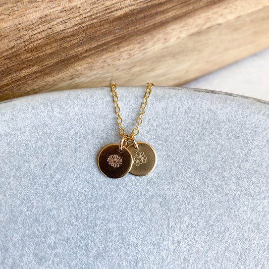 Birth Month Flower Necklace