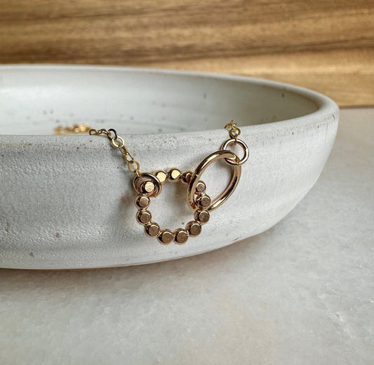 Double Circle Bead Necklace