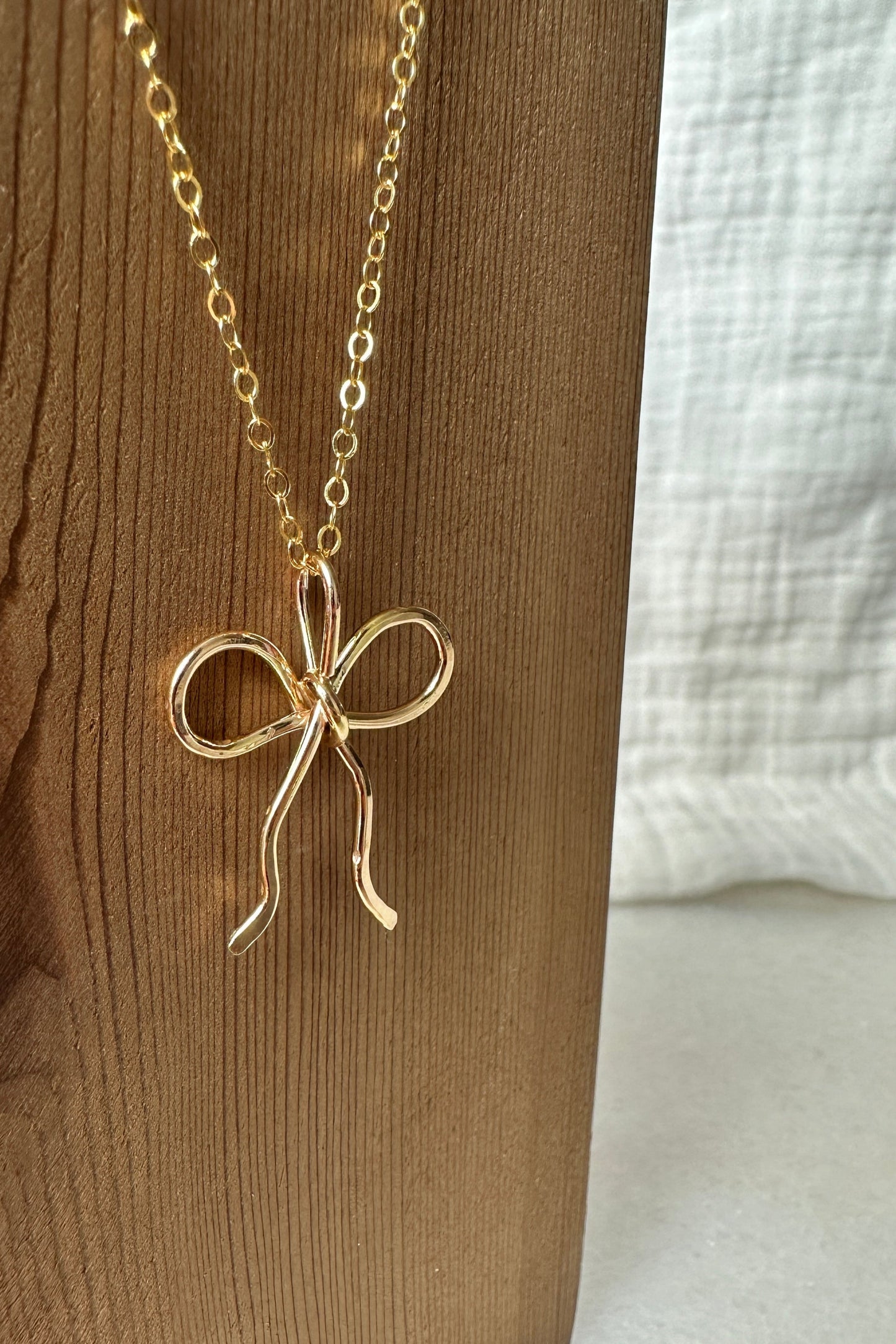 Simply Tied Bow Necklace