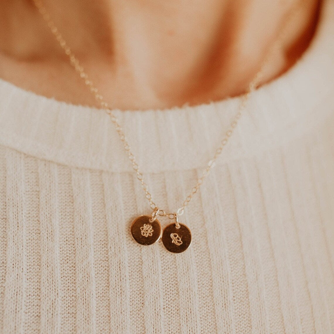 Birth Month Flower Necklace