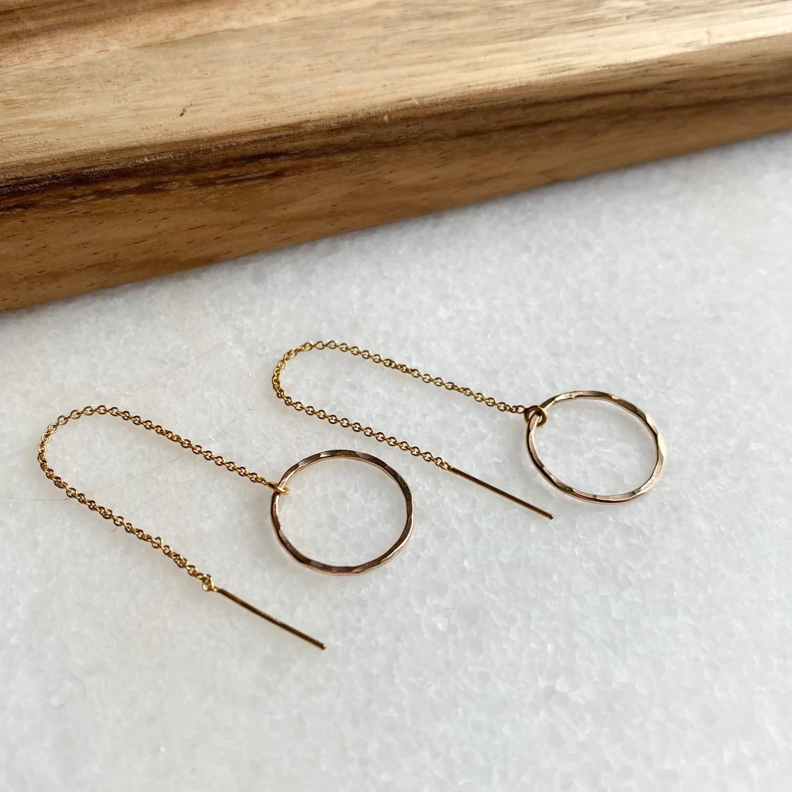 Open Circle Threader Earrings