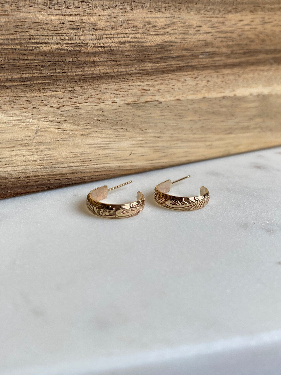 Floral Hoop Earrings