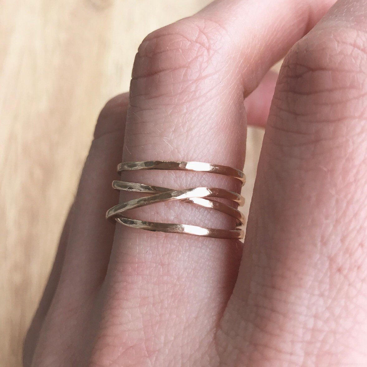 Large Gold Wrap Ring, Gold Wrap Ring, Wraparound Ring, Gold Ring, Delicate Gold Ring, Gold Jewelry, Delicate Ring, Gold Cocktail Ring