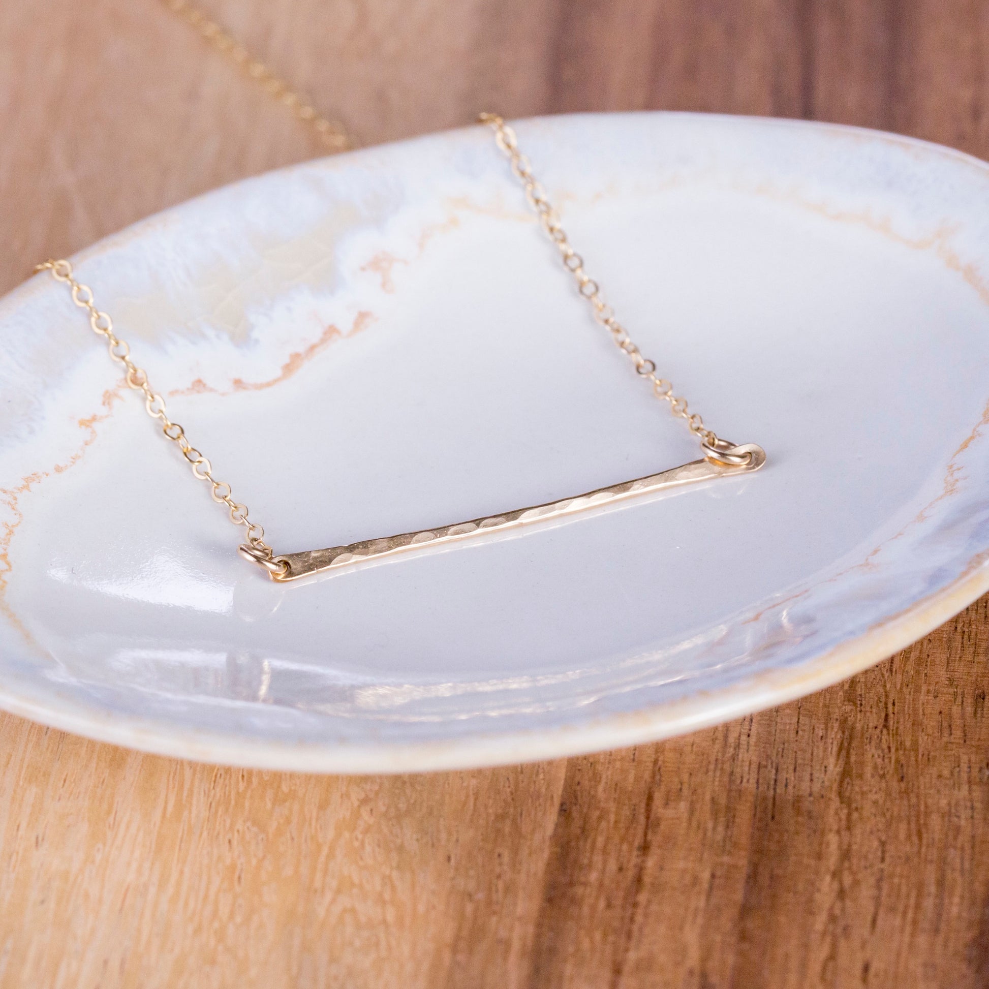 Gold Bar Necklace, Simple Bar Necklace, Gold Bar Necklace, Dainty bar, delicate Bar, Simple Necklace, Hammered Bar Necklace, Dainty Necklace