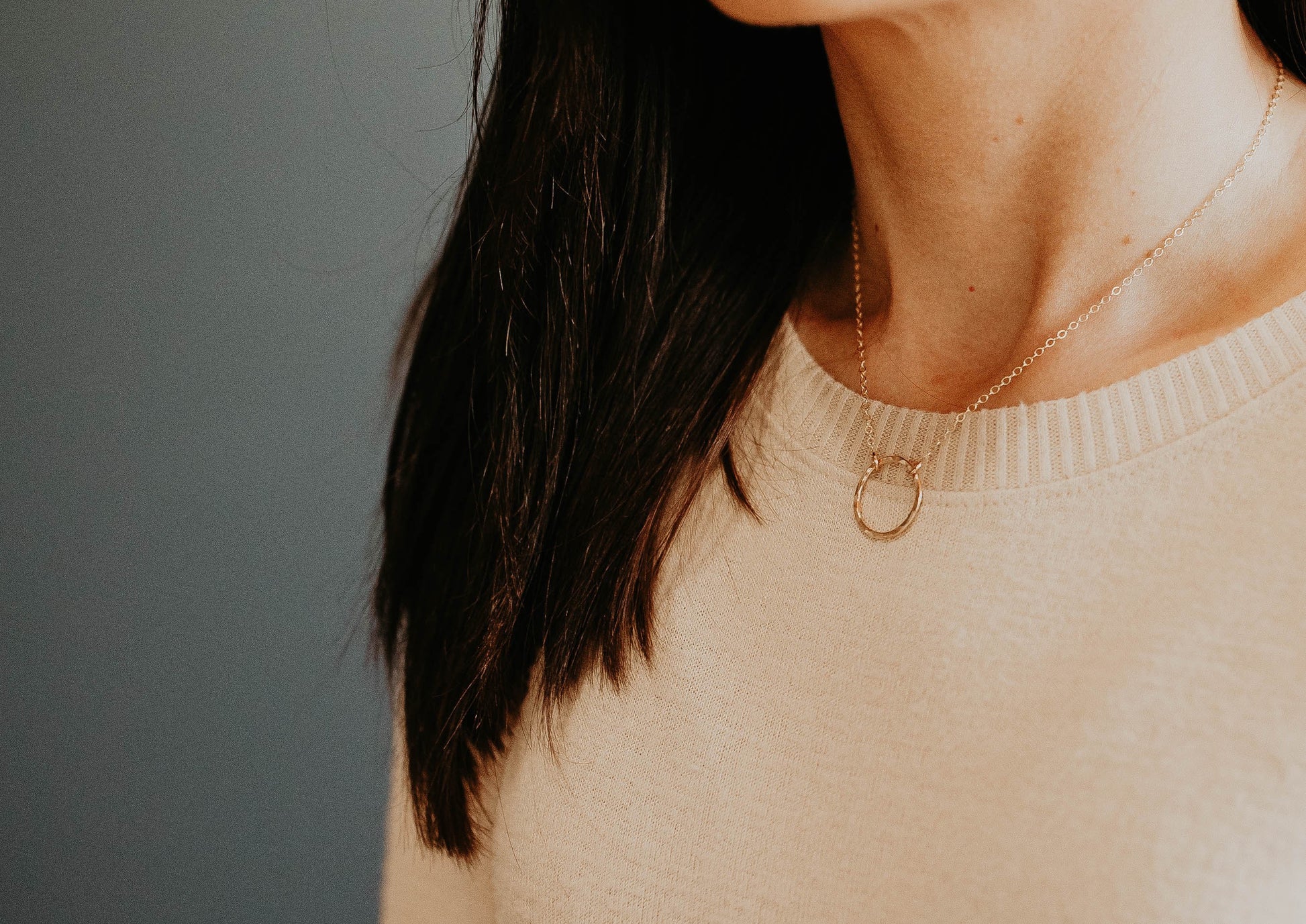 Hammered Circle Necklace