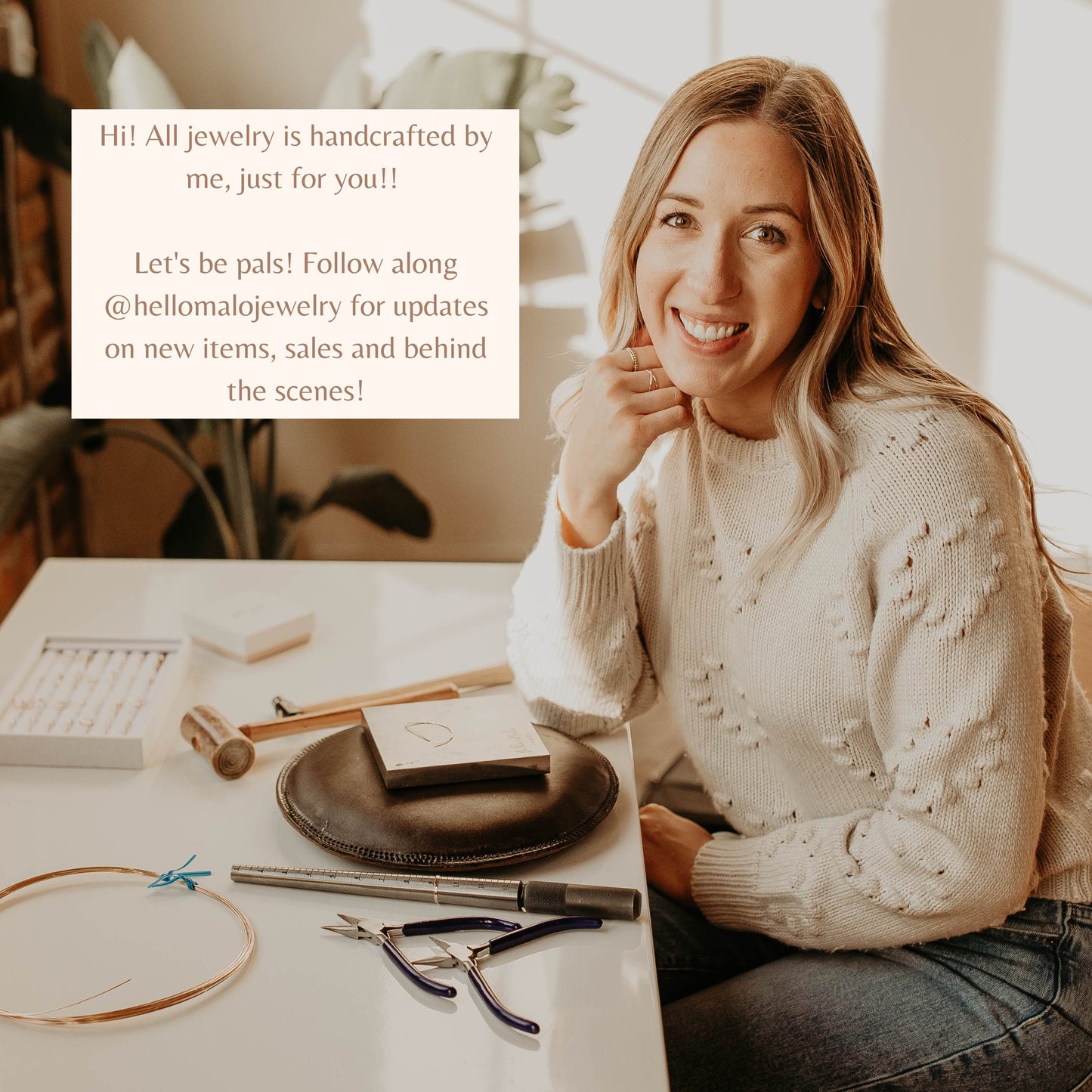 Daisy Floral Ring, Hand Stamped Band