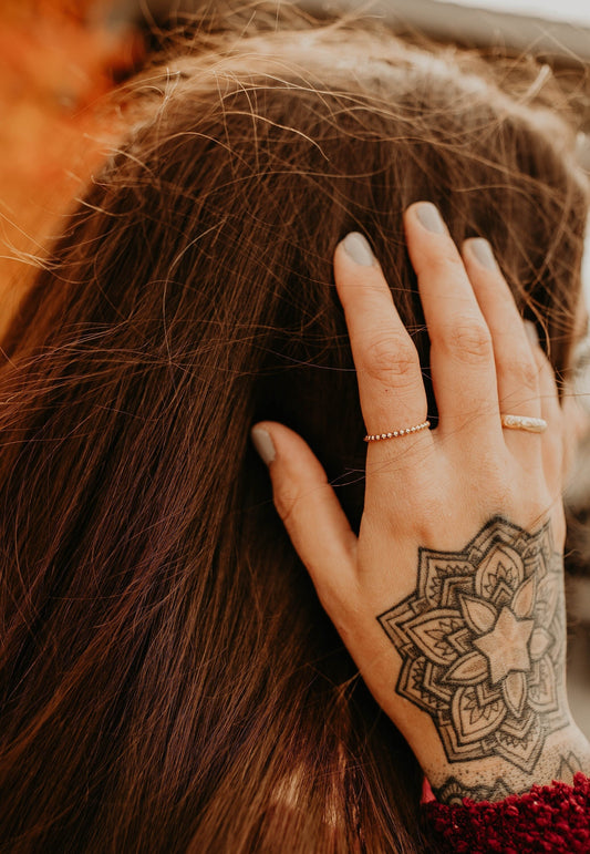 Gold Bead ring, Gold Fill stacking ring, stackable ring, thick gold ring, gold ring, bead ring, dot ring, gold stacking ring, beaded ring