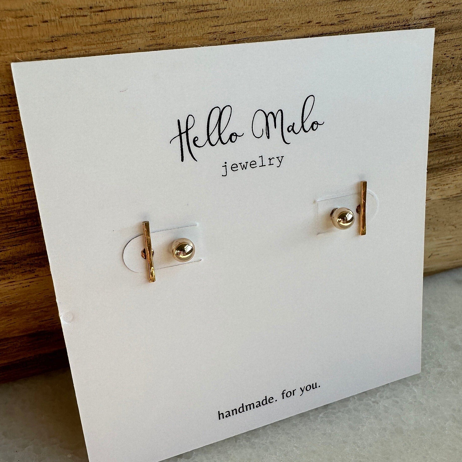 Bar Stud Earrings, Gold Stud Earrings, Tiny Stud Earrings, Simple Gold Earrings, Gold Filled Stud Earrings