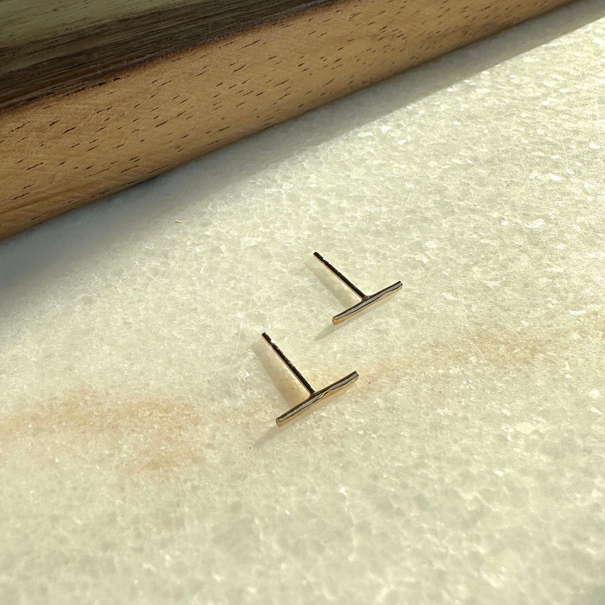 Bar Stud Earrings, Gold Stud Earrings, Tiny Stud Earrings, Simple Gold Earrings, Gold Filled Stud Earrings
