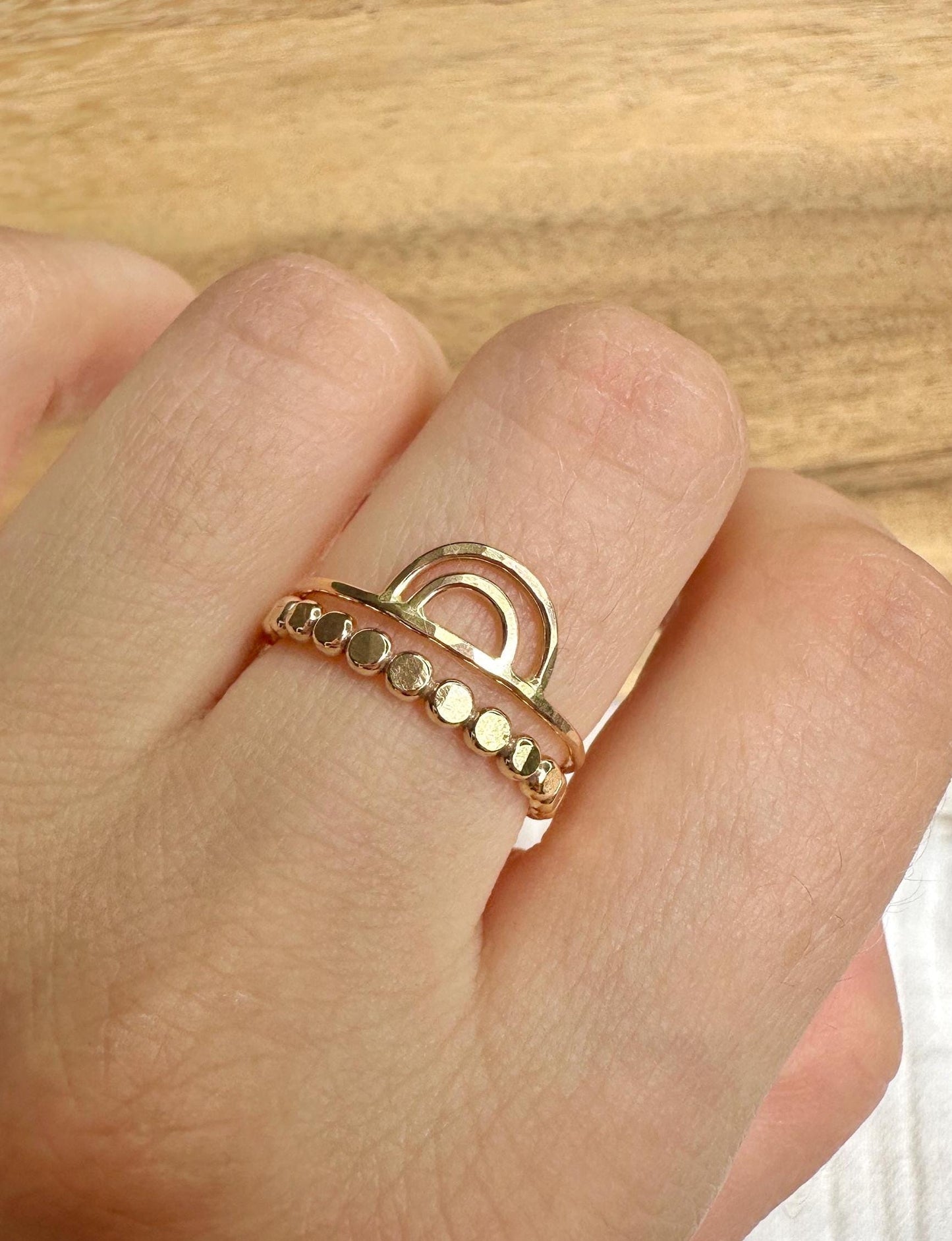 Rainbow Arch Ring, Stacking Rings, Stackable Rings