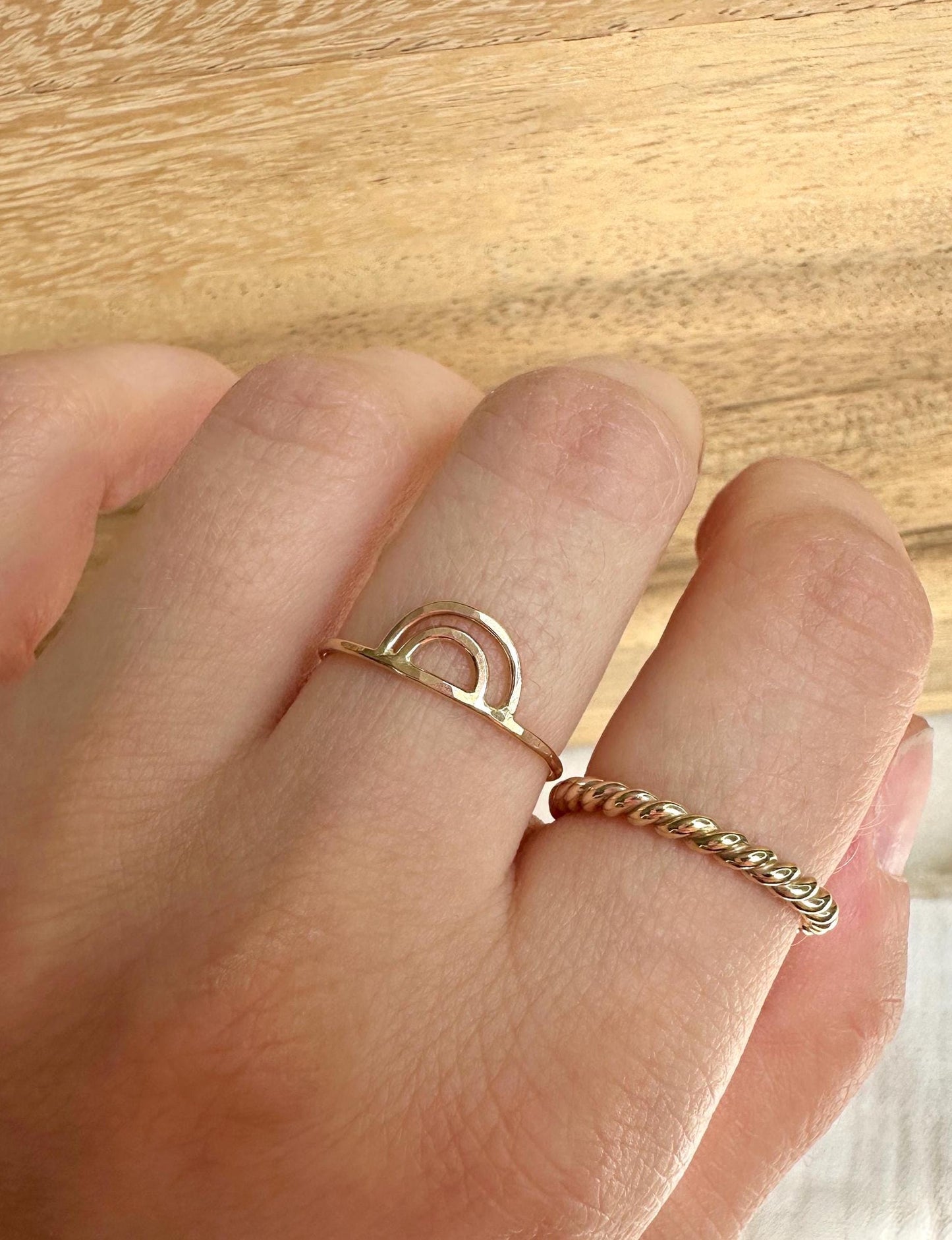 Rainbow Arch Ring, Stacking Rings, Stackable Rings