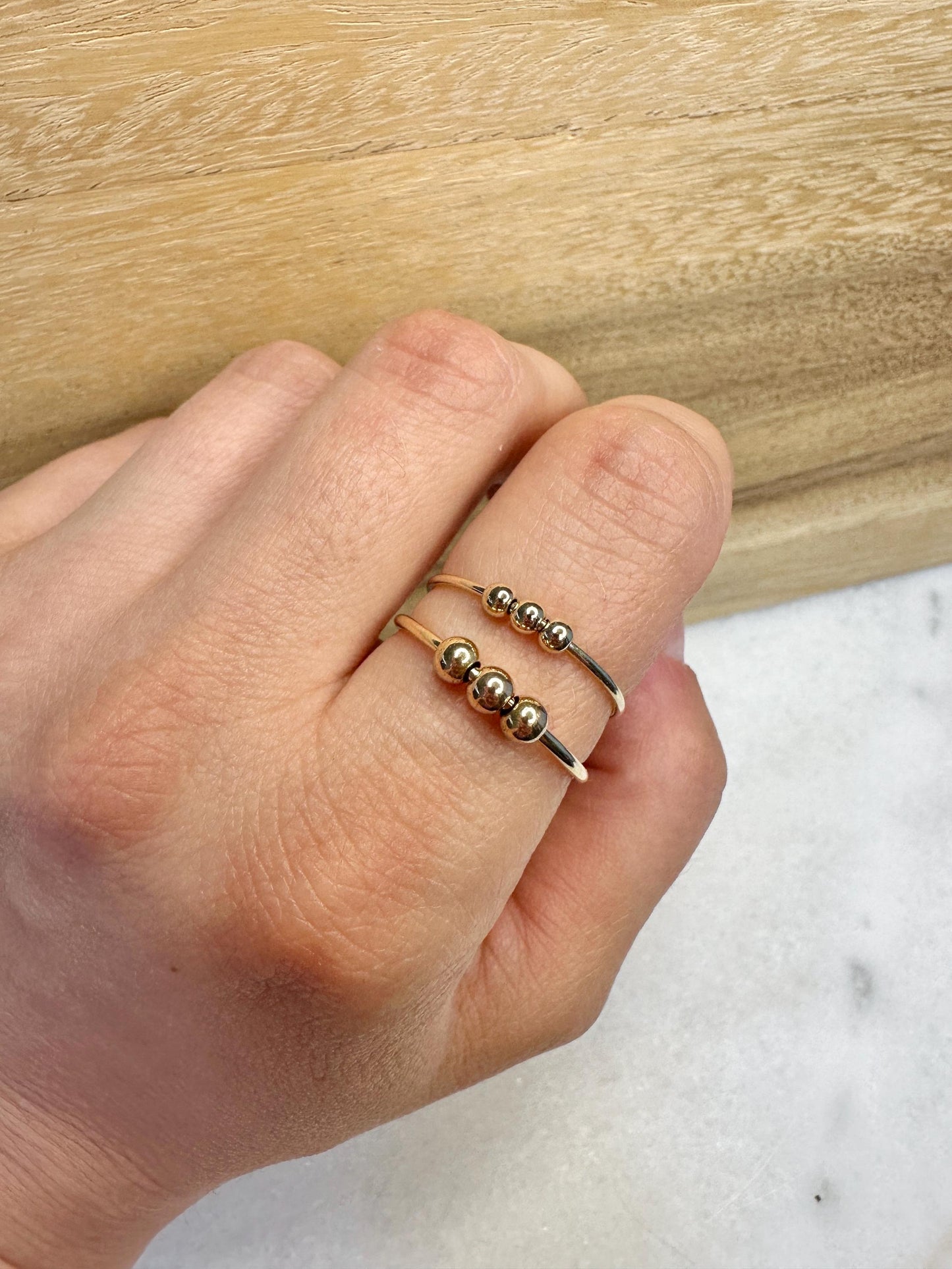 SPECIAL LISTING Fidget Anxiety Ring for Women - Thicker Band, Stackable Anxiety Ring Spinner, Fidget Anxiety Ring