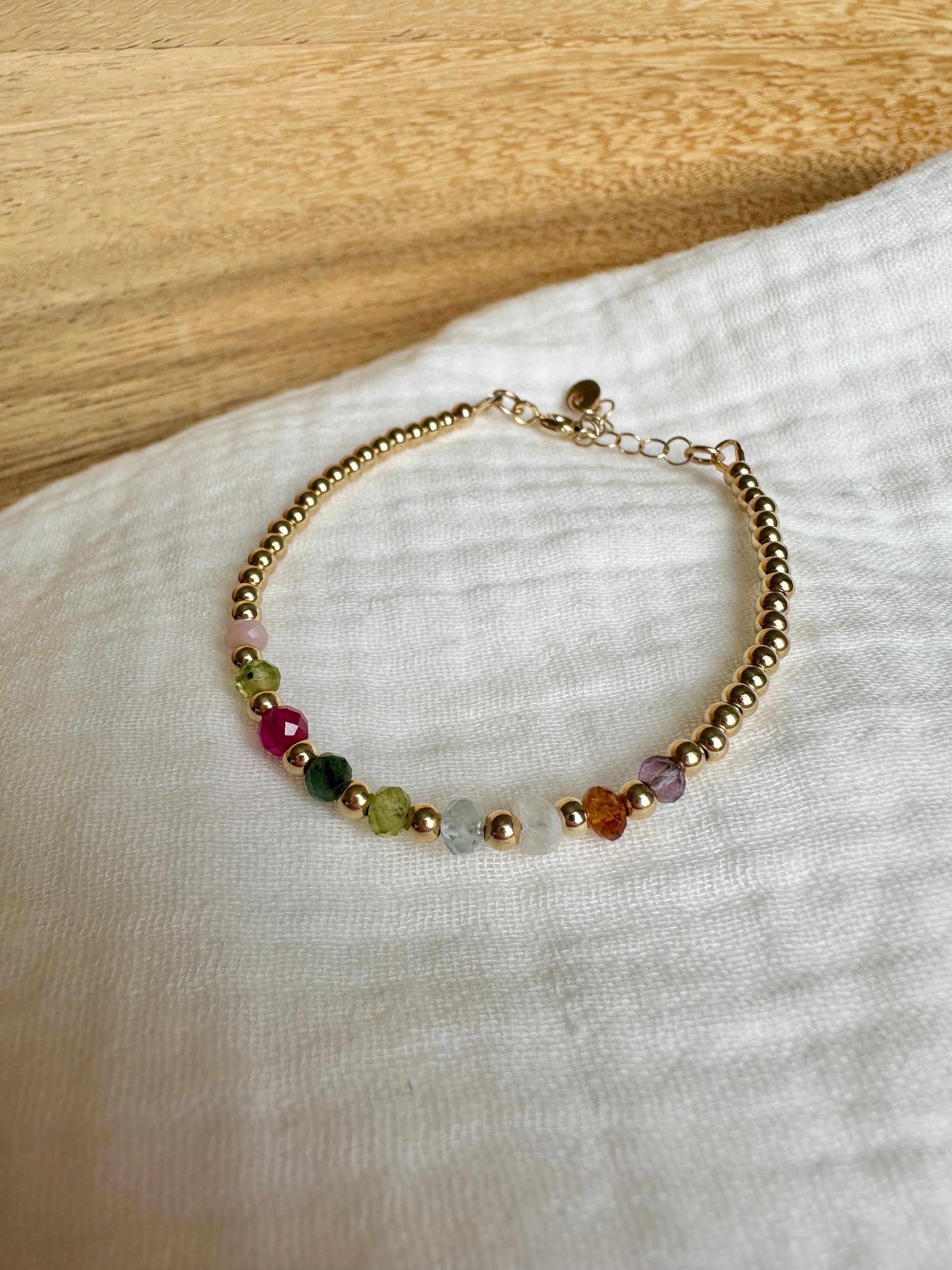 Family Birthstone Bracelet, Multiple Birthstone Bracelet