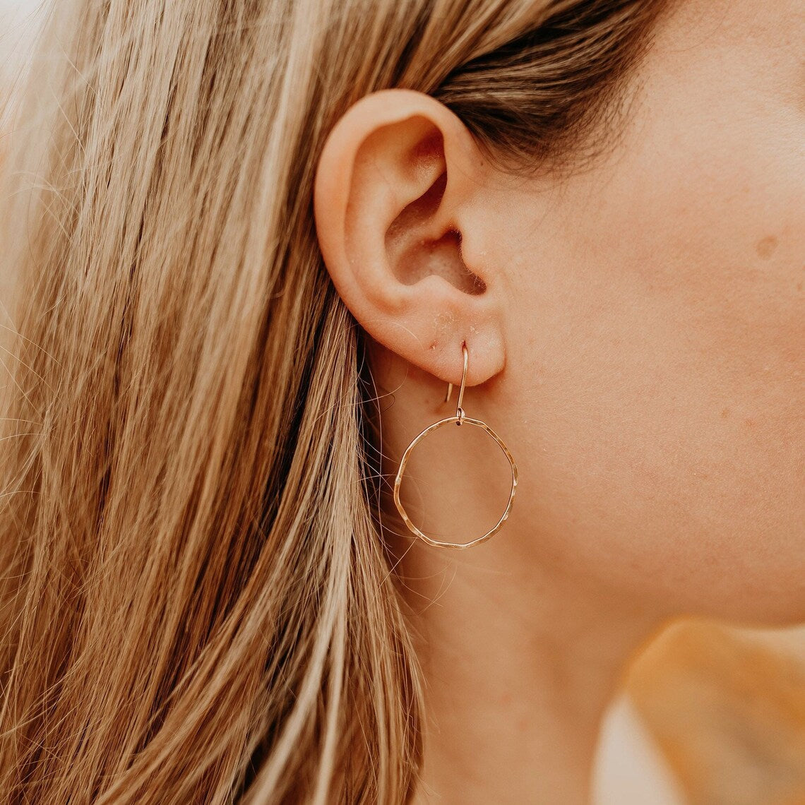 Natural open Circle Earrings