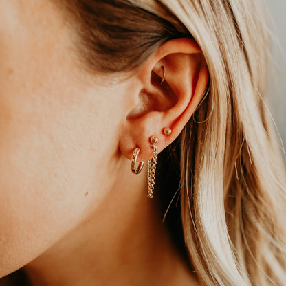 Gold Huggie Hoop Earrings