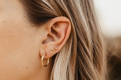 Gold Huggie Hoop Earrings