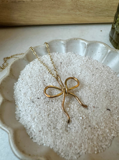 Simply Tied Bow Necklace