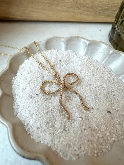 Simply Tied Bow Necklace
