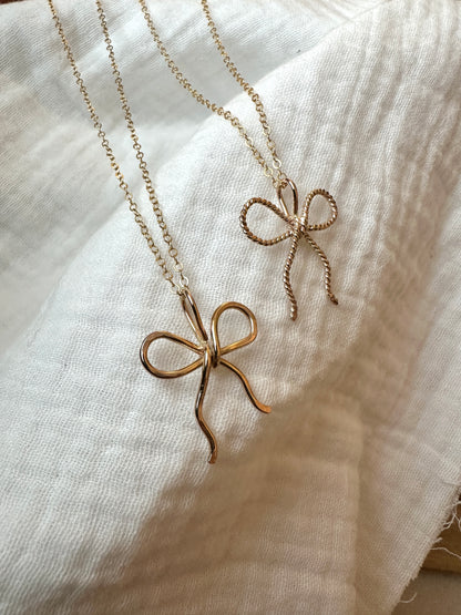 Simply Tied Bow Necklace