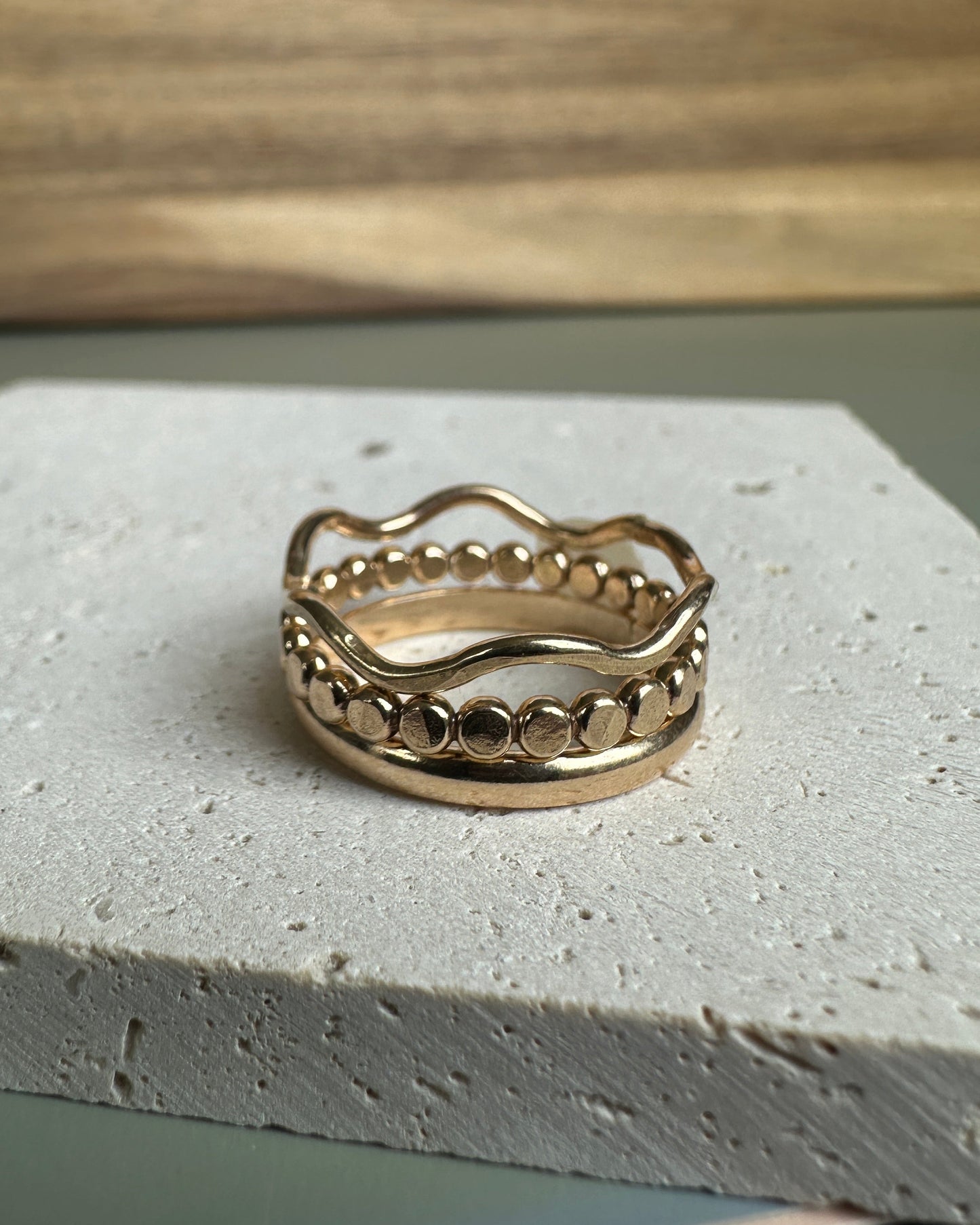 Wavy Ring Stack
