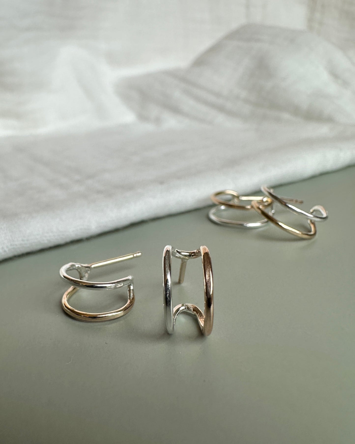 Mixed Metal Double Take Hoops