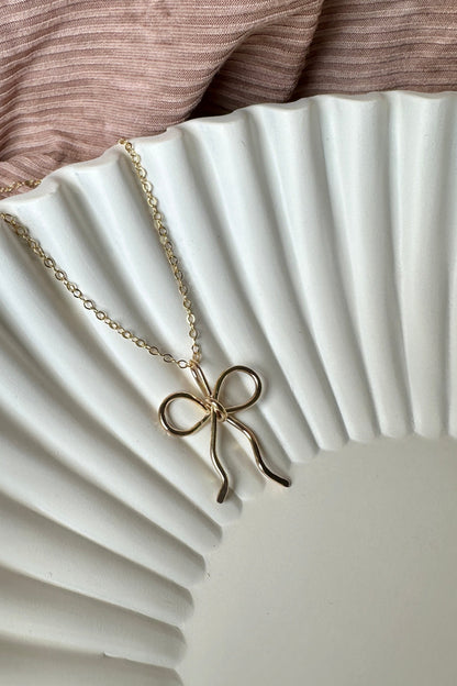 Simply Tied Bow Necklace