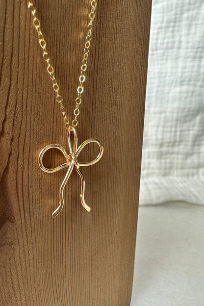 Simply Tied Bow Necklace