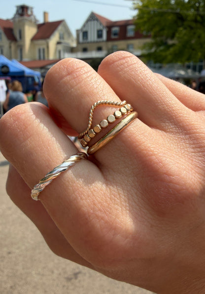 Duet Mixed Metal Ring