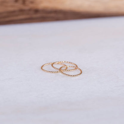 Gold Dainty Stackable Twist Ring, Boho Midi Rings, Handmade Jewelry, Minimalist Ring,