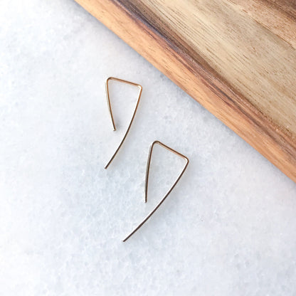 Open Hoop Earrings, Minimalist Earrings, Gold U Earrings, Silver U Earrings, Arc Earrings, Small Horseshoe, Dainty Earrings, Gold Earrings