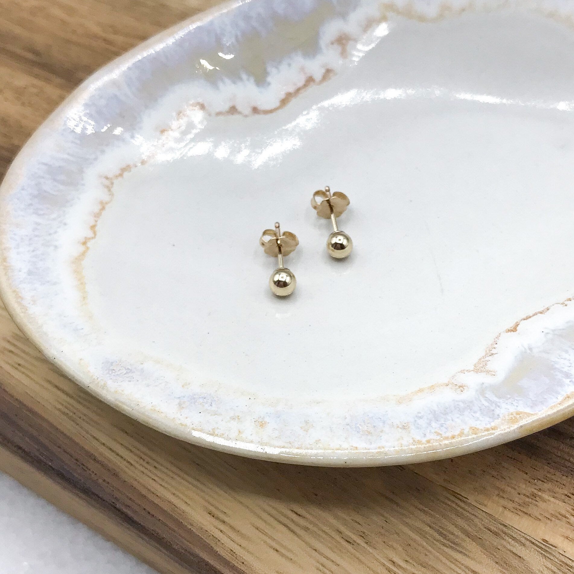 Tiny Dot Earrings, Gold Stud Earrings, Dot Stud Earrings, Tiny Stud Earrings, Simple Gold Earrings, Gold Filled Stud Earrings, 4MM Stud