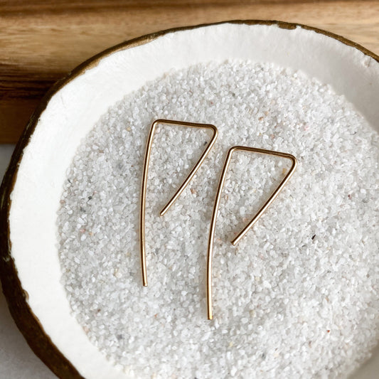 Open Hoop Earrings, Minimalist Earrings, Gold U Earrings, Silver U Earrings, Arc Earrings, Small Horseshoe, Dainty Earrings, Gold Earrings