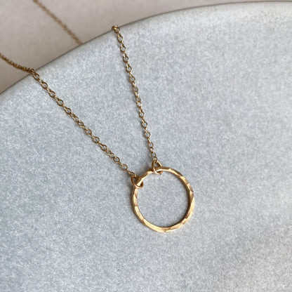 Hammered Circle Necklace