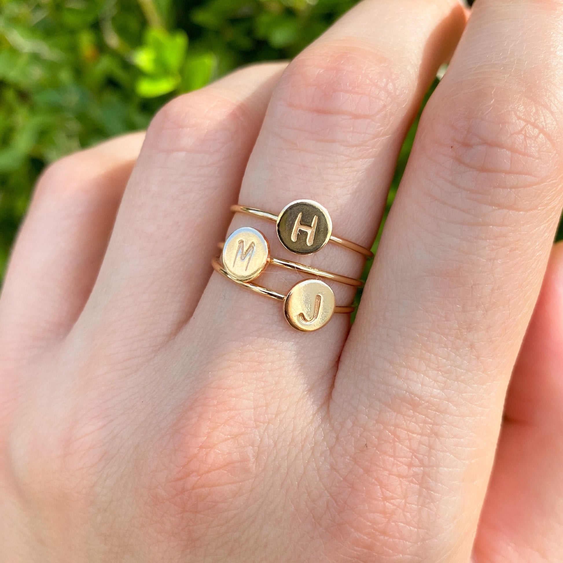 Personalized Initial Stacking Ring