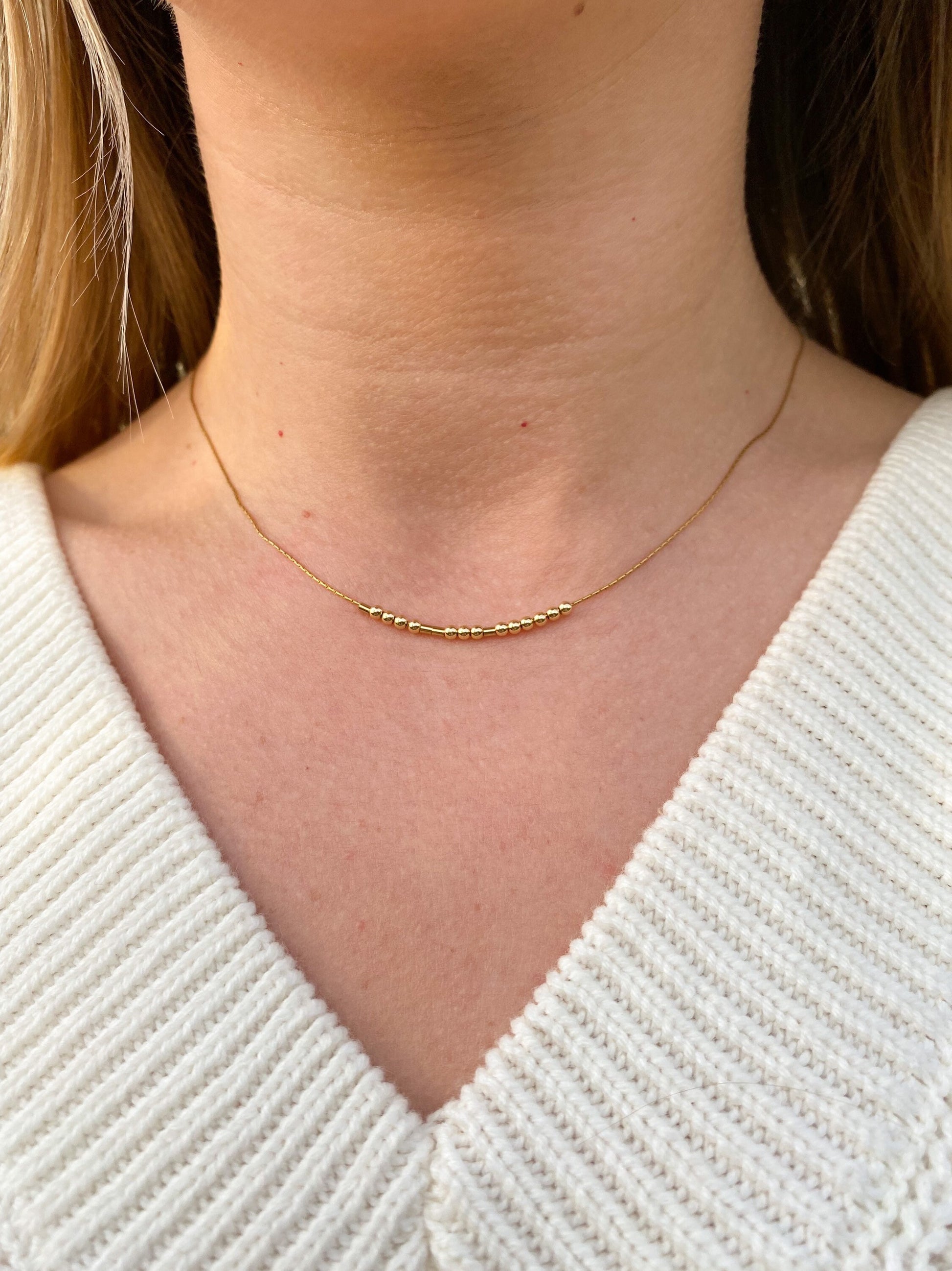 Custom Morse Code Necklace