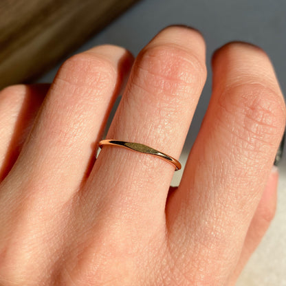 Mini Signet Ring, Gold Stacking Ring, Adjustable Ring, Boho Ring, Simple Ring, Delicate Ring, Gold Cuff Ring, Thin Stack Ring