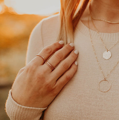 Gold Dainty Stackable Twist Ring, Boho Midi Rings, Handmade Jewelry, Minimalist Ring,