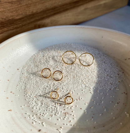 Circle Stud Earrings