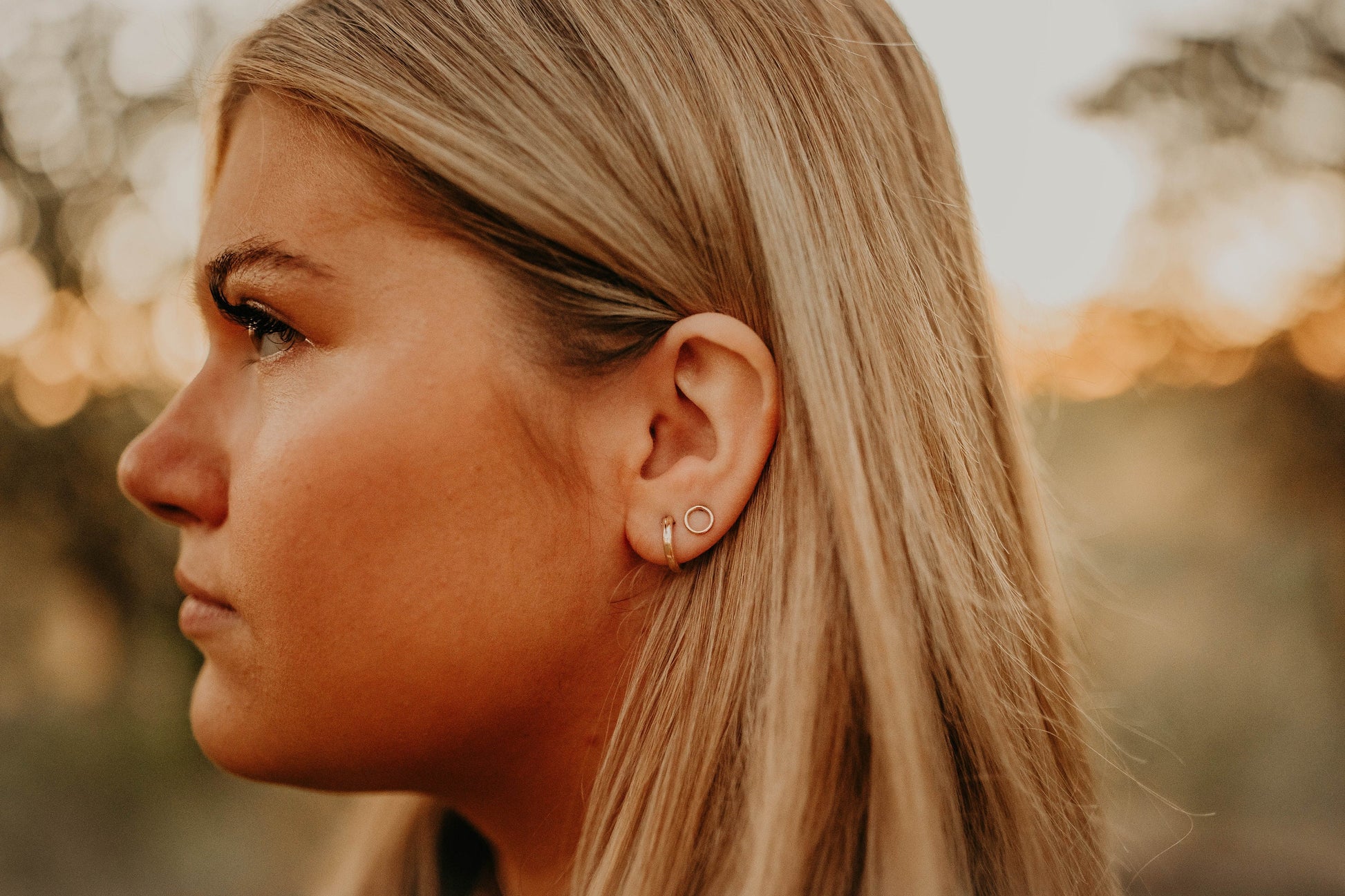 Circle Stud Earrings