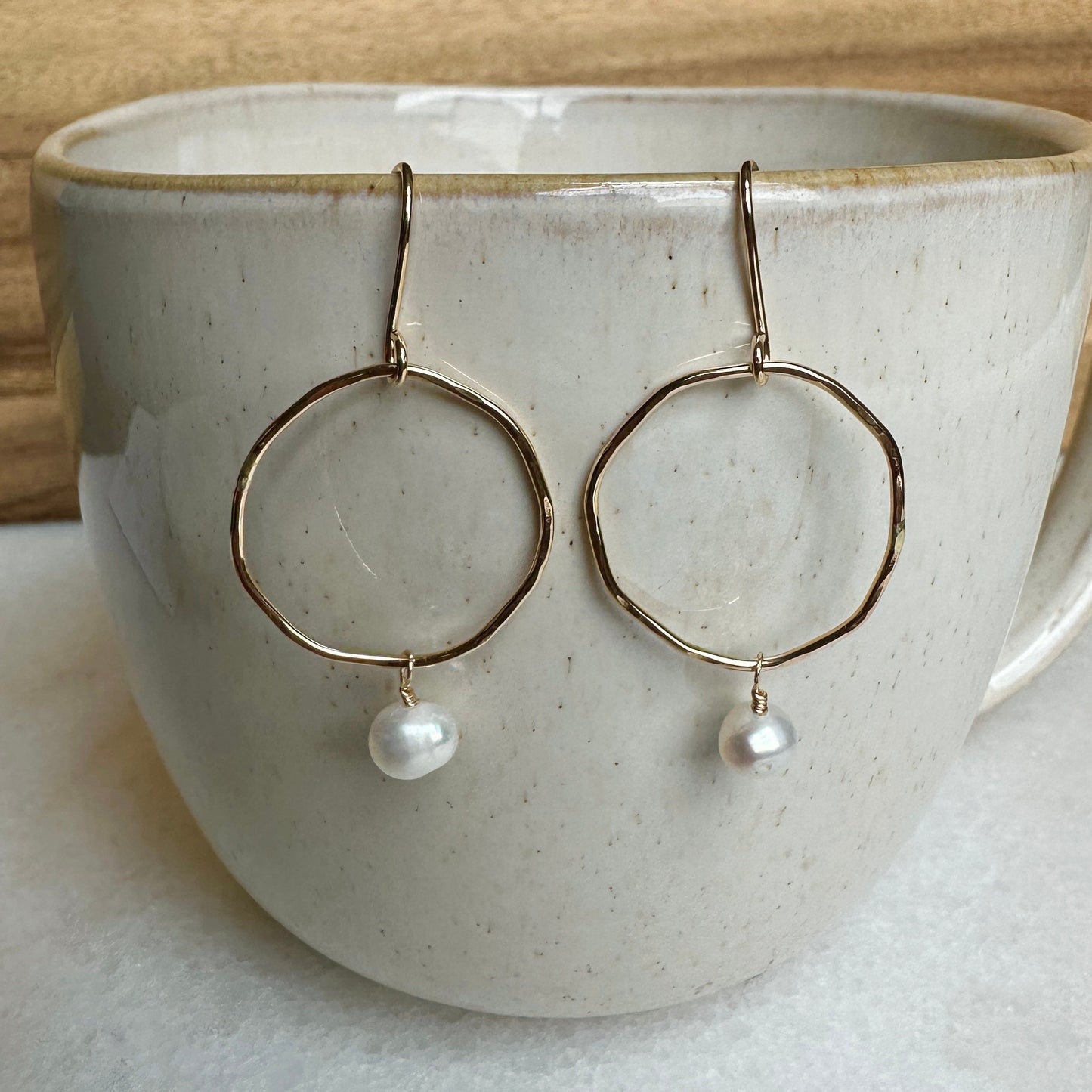 Freshwater Pearl Hoop Earrings