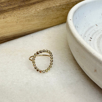 Gold Dot Karma Ring, Circle Ring, Large Circle Ring, Karma Jewelry, Open Circle Ring, Gold Infinity Ring,