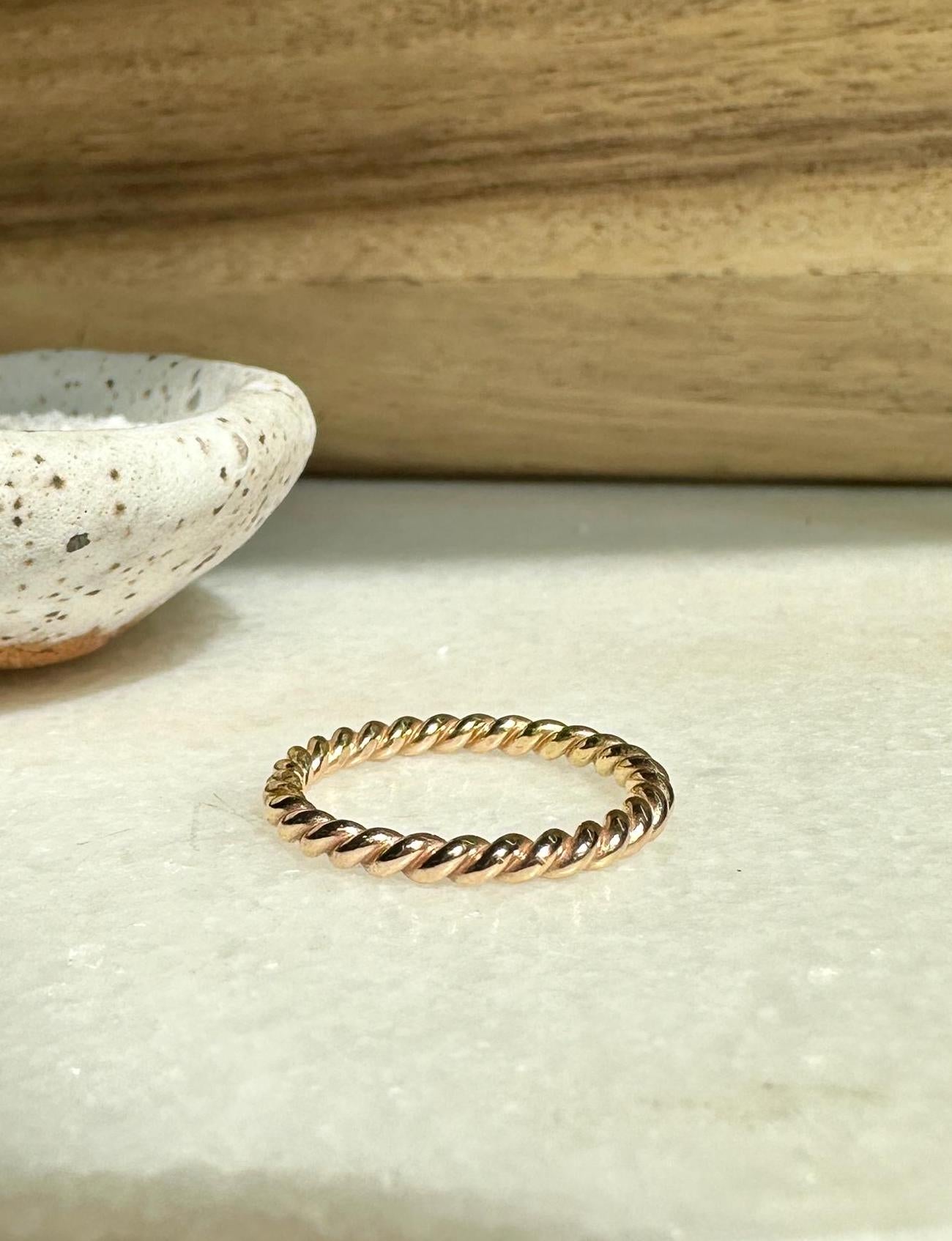 Frankie Stackable Twist Ring, Handmade Jewelry, Minimalist Ring