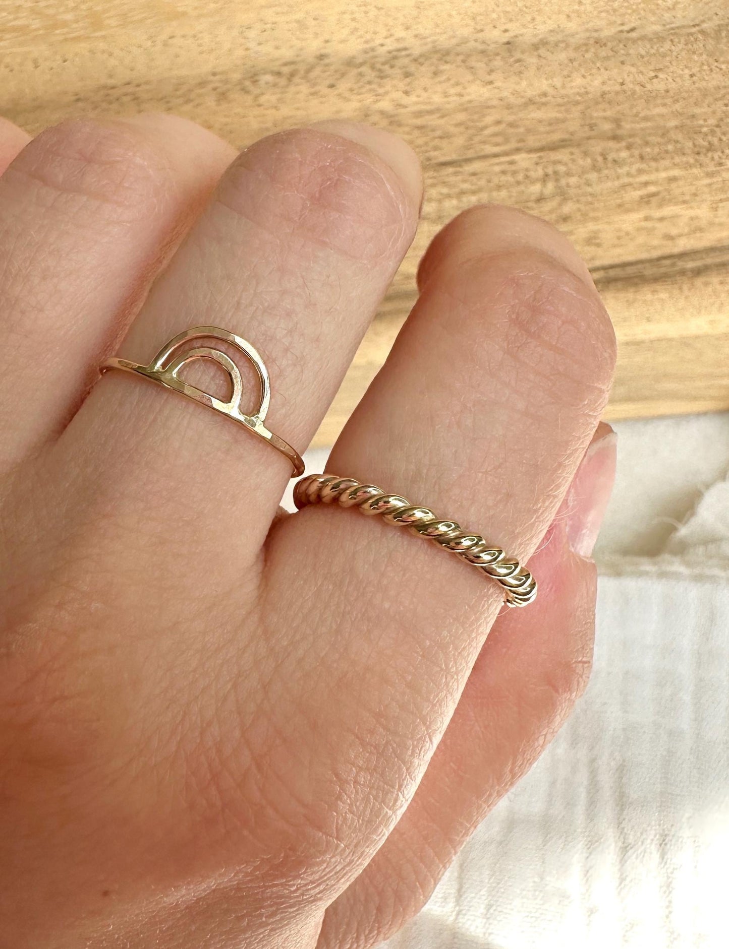 Frankie Stackable Twist Ring, Handmade Jewelry, Minimalist Ring