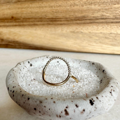 Mixed Metal Open Circle Karma Ring