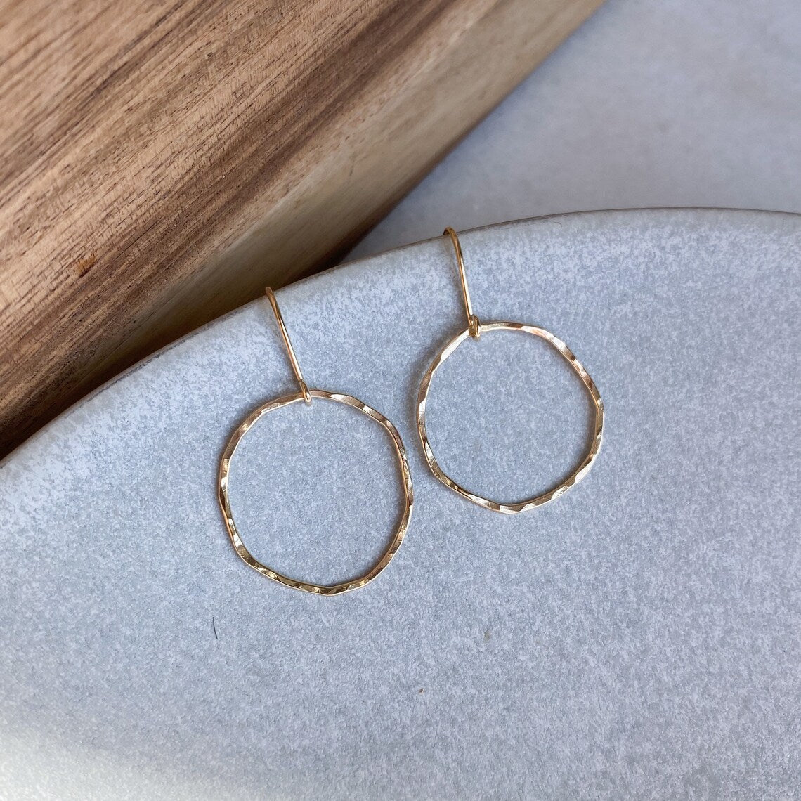 Natural open Circle Earrings