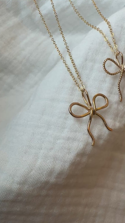 Simply Tied Bow Necklace