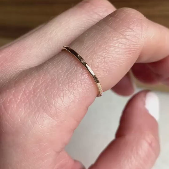 Thin Stacking Ring, Ultra Thin Gold Ring, Hammered Stacking Ring, Gold Fill Stacking Ring, Stackable Ring, Delicate Gold Ring, Simple Ring