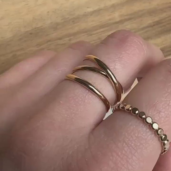 Gold Wrap Ring, Gold Wrap Ring, Wraparound Ring, Gold Ring, Delicate Gold Ring, Gold Jewelry, Delicate Ring, Gold Cocktail Ring