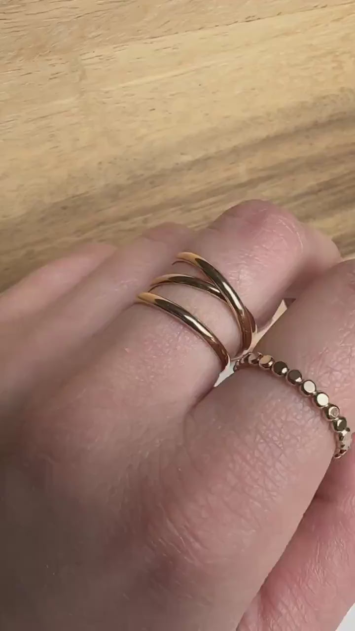 Gold Wrap Ring, Gold Wrap Ring, Wraparound Ring, Gold Ring, Delicate Gold Ring, Gold Jewelry, Delicate Ring, Gold Cocktail Ring